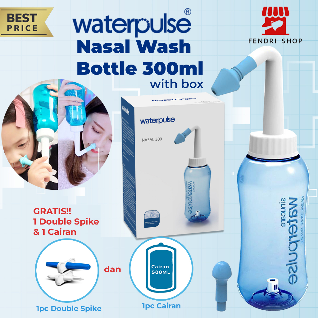 botol cuci hidung/ nasal wash botle siap pakai lengkap