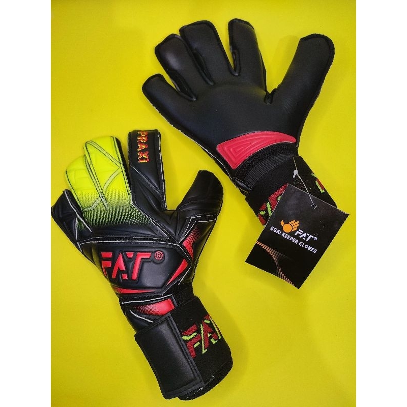 Sarung tangan kiper fat praxi hitam hijau terbaru  sarung tangan kiper lengket  sarung tangan kiper 