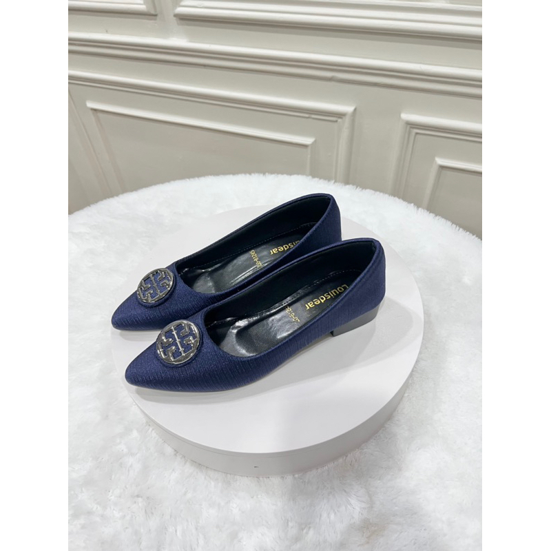 sepatu flatshoes wanita terbaru kekinian bahan satin 2cm  LOUISDEAR B39