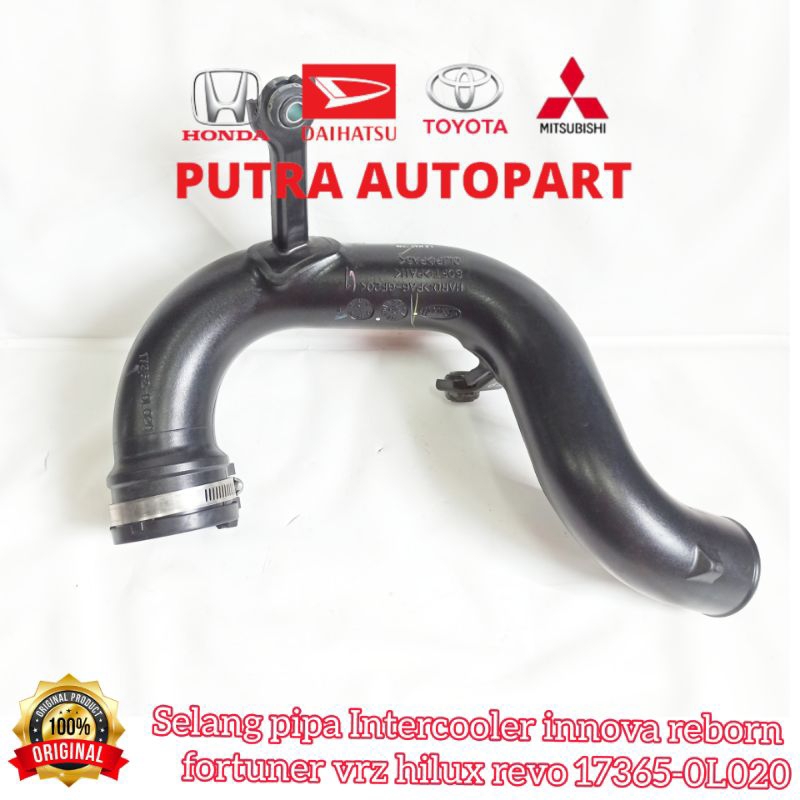 selang pipa Intercooler innova reborn fortuner vrz hilux revo 17365-0L020 original
