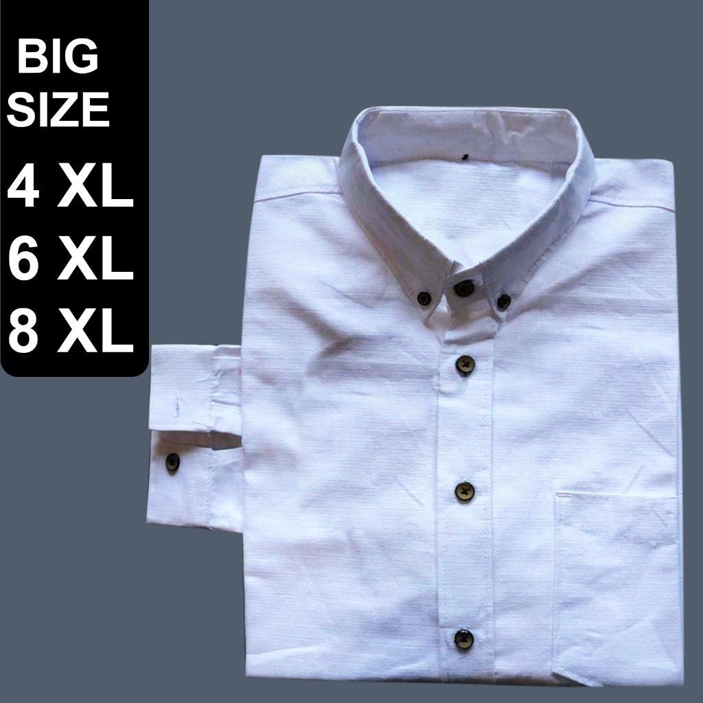 KEMEJA POLOS PANJANG JUMBO BIG SIZE 4 XL 6 XL 8 XL SIGARET KAHATEX IMPORT PREMIUM ORIGINAL TERBARU BERKUALITAS