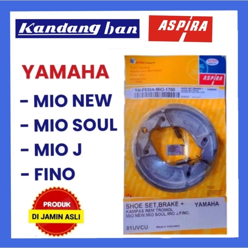 KAMPAS REM BELAKANG ASPIRA UNTUK SEMUA MATIC YAMAHA MIO, MIO NEW, MIO SOUL, MOO J, FINO8