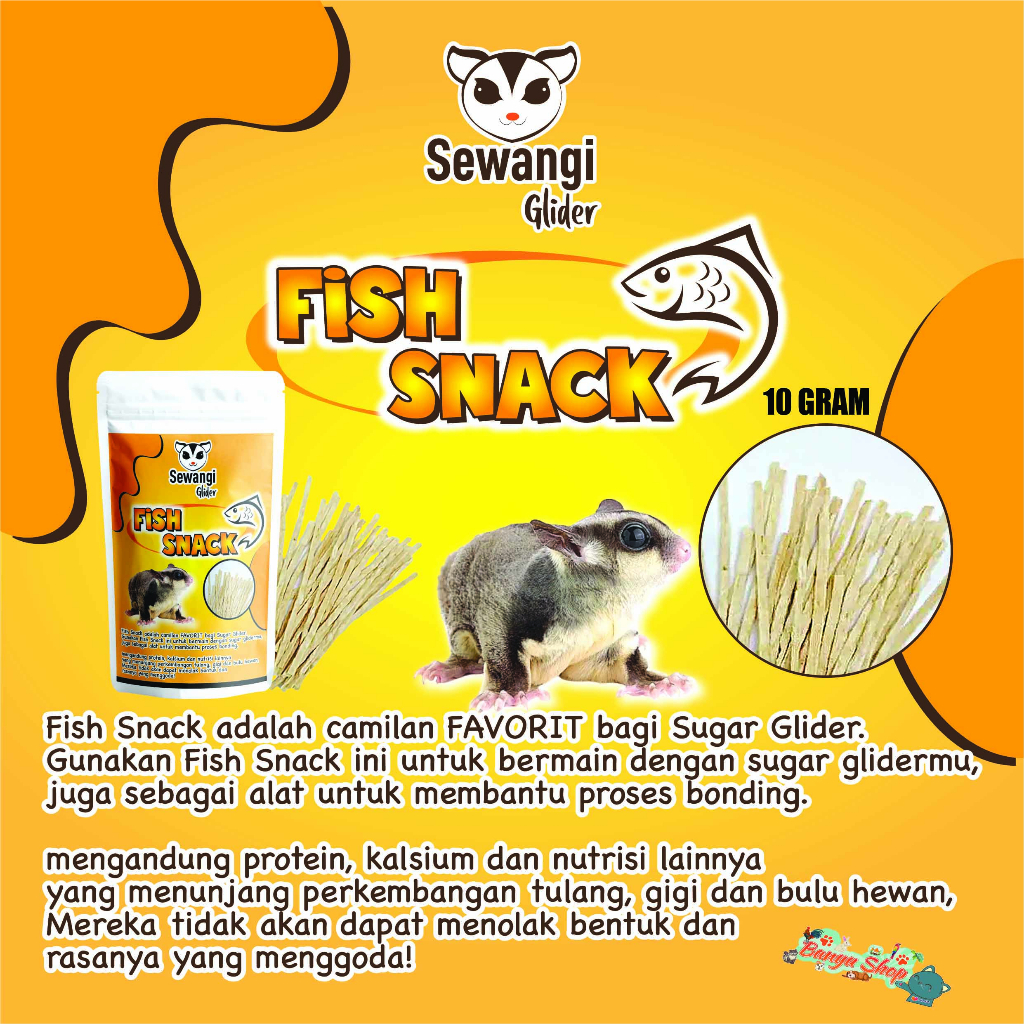 Fish snack Murah Sugar Glider, Hamster Tupai import Malaysia-CAMILAN SUGAR GLIDER