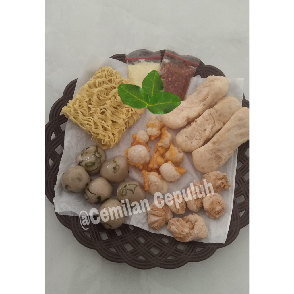 

Cuangki Lidah Baso Aci Siomay Pedas gurih Paket Hemat