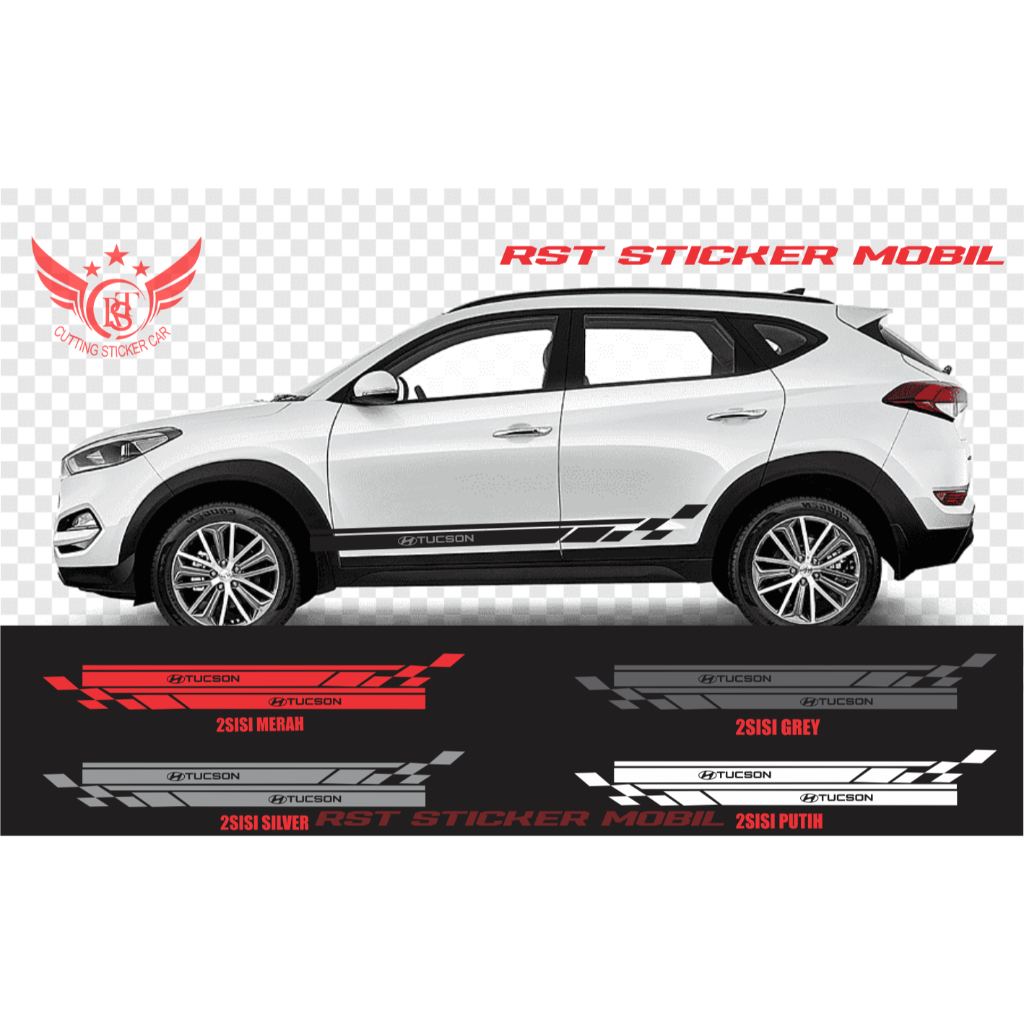 sticker stiker list mobil tucson cutting sticker mobil hyundai tucson terbaru