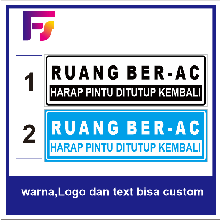 

Stiker waterproff ruang ber ac pintu harap di tutup kembali