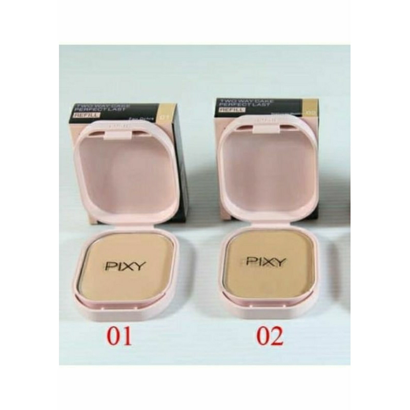 Bedak Pixy UV Whitening 4 Beauty Benefits Two Way Cake Perfect Last Bedak Padat - REFIlL