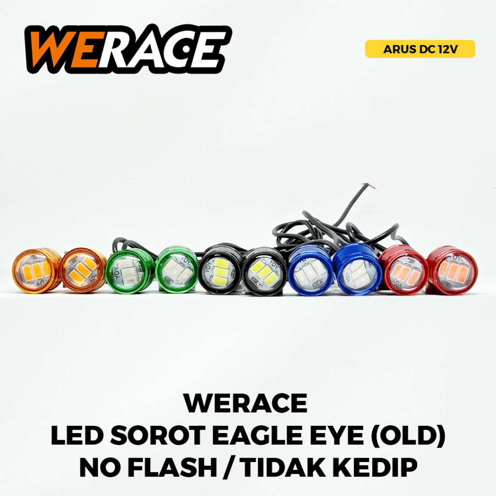 [WERACE] LAMPU LED SOROT EAGLE EYE / MATA ELANG (OLD) NO FLASH/TIDAK KEDIP (HARGA 1 SET, ISI 2 PCS)