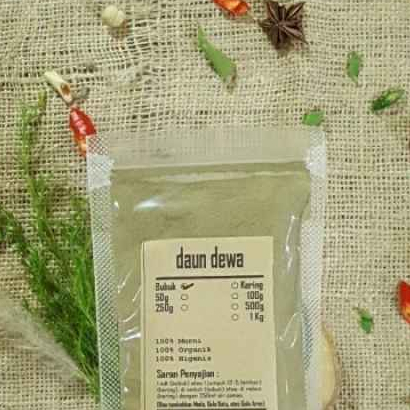 

BUBUK DAUN DEWA/GYNURA DIVARICATA HERBAL TERMURAH 500 GRAM