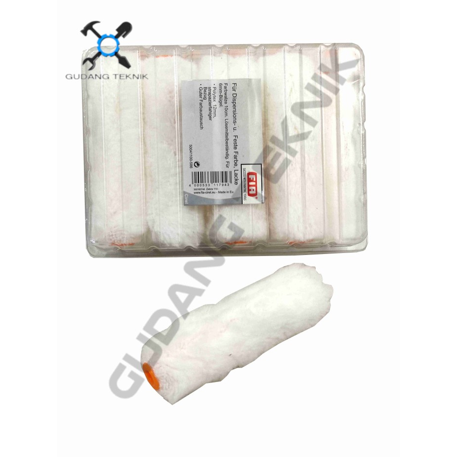 (SATUAN) Isi Kuas Cat Roll Bulu 4&quot; ORIGINAL FIA / Refill Ulang Pengganti Kuas Rol Roller Kapal Wool Busa Sponge 4 Inch FIA