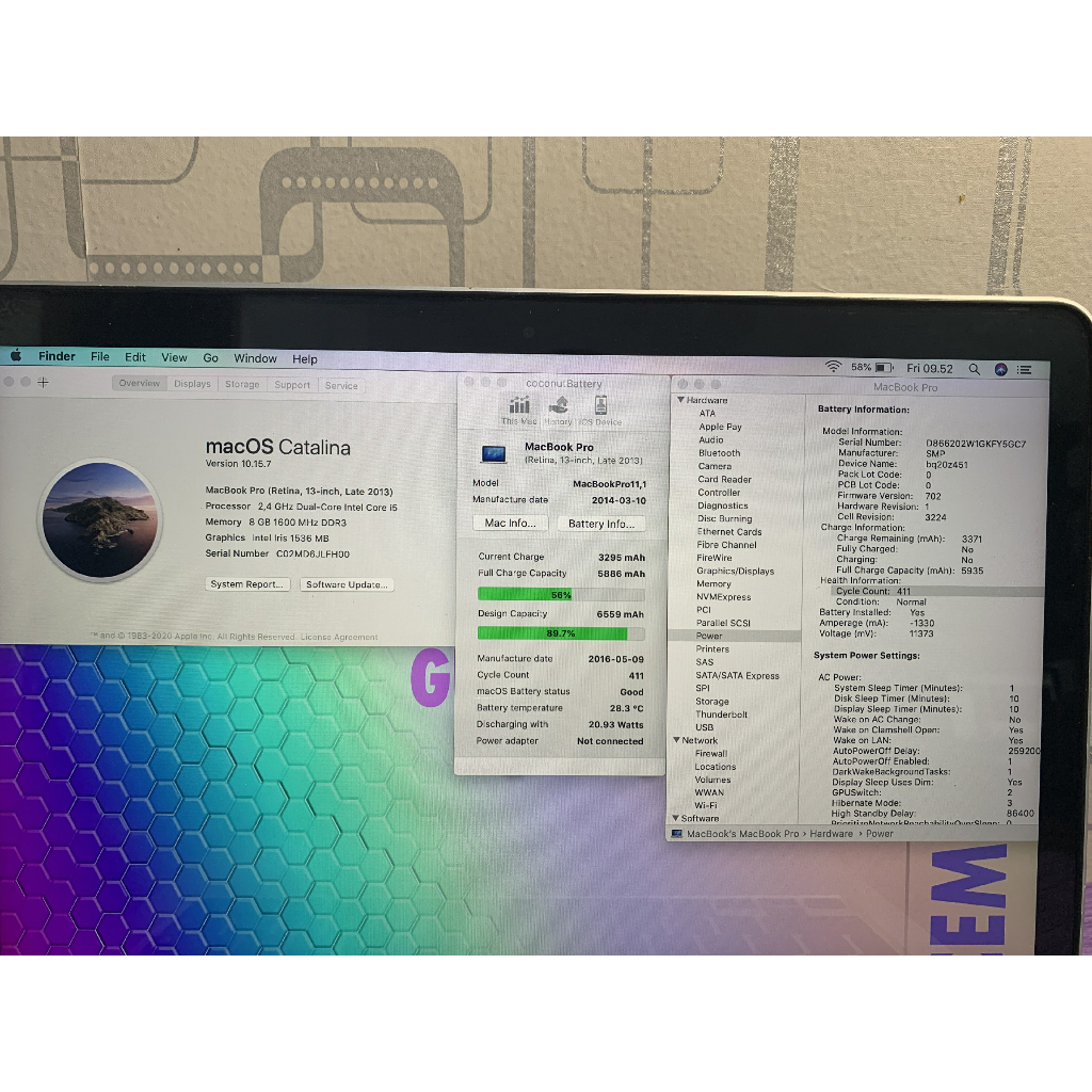 MacBook Pro Retina 13 Late 2013 i5 8GB SSD 512GB Garansi Not 2015