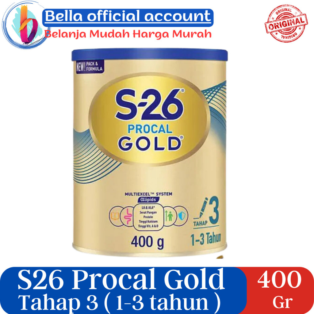 S26 Procal Gold Tahap 3 Susu Formula 400 gr / Tin