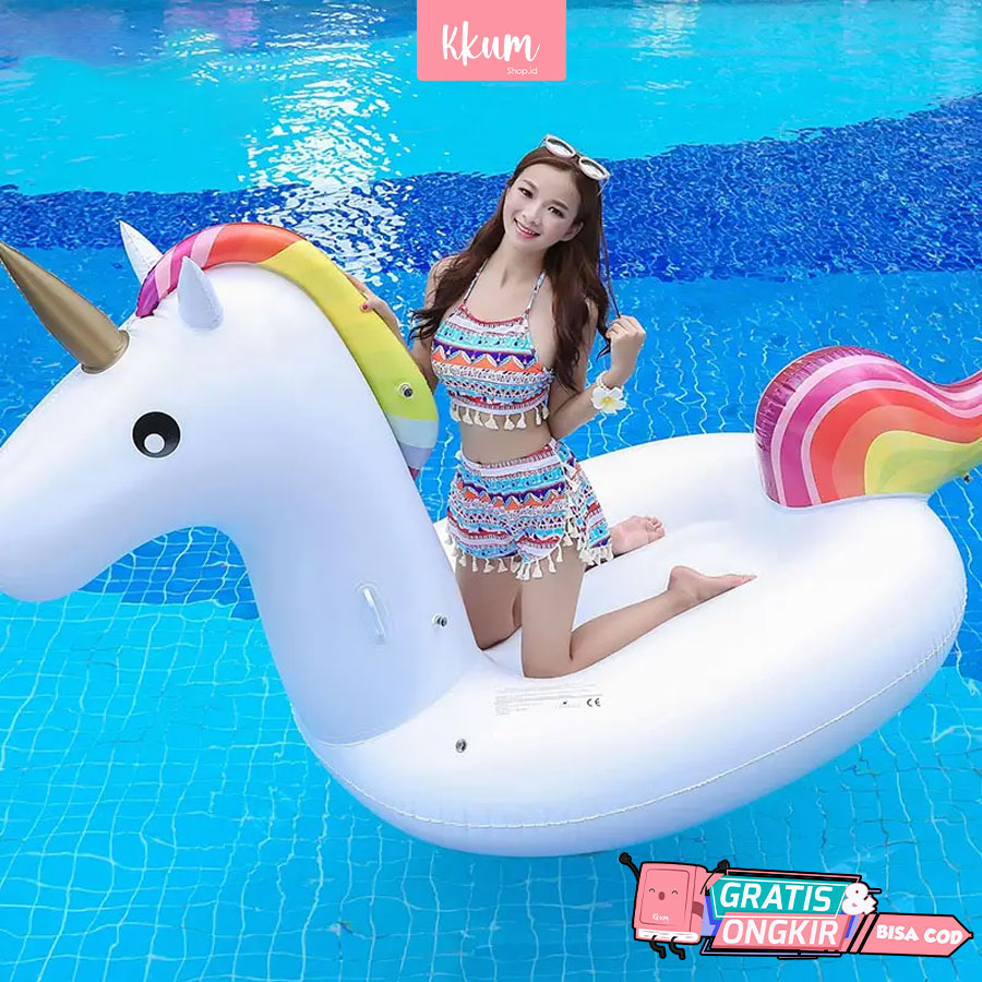Ban renang aesthetic unicorn karakter besar/ Pelampung duduk dewasa