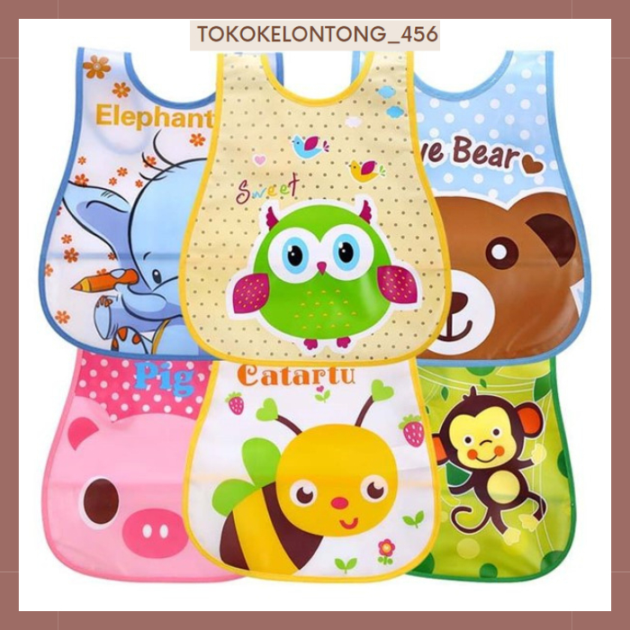 Celemek makan bayi waterprof/celemek makan anti air