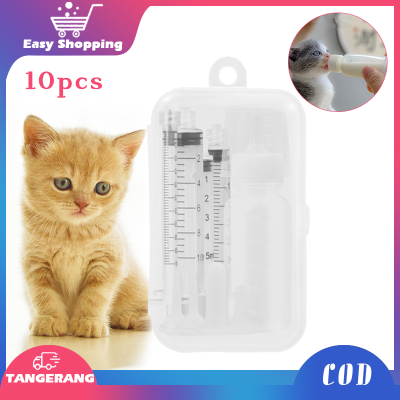 10pcs / Set Miracle Nipple Dot Susu Kucing Anjing Miracle Dot Nipple Spuit Nipple Kucing 1 3 5 10 ml