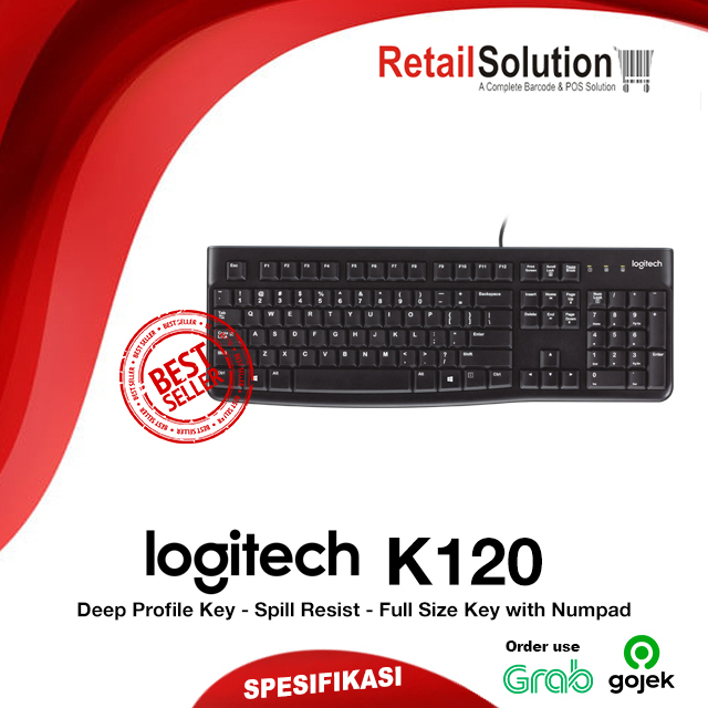 Keyboard USB - Logitech K120 / K-120 Garansi Resmi