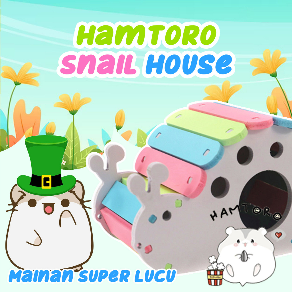 Hamtoro Rainbow Snail House Mainan Siput Rumah Hamster Lucu