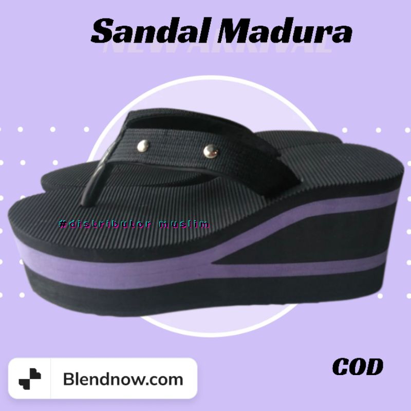 Sandal Madura Cewek Tinggi 5-6-7-8-9 Cm Sandal Wedges Sandal gunung