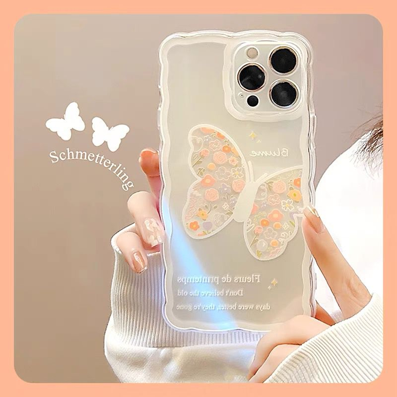 SOFTCASE WAVE BUTTERFLY case oppo a15 a16 a16k a16e a17 a17k a1k realme a31 2020 a3s c1 a52 a92 a53 a33 a54 a57 2022 a5s a7 f9 a74 a76 a96 a9 a5 reno 4f 5 6