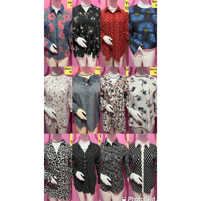 preloved kemeja wanita / preloved bluse wanita / preloved kemeja ako