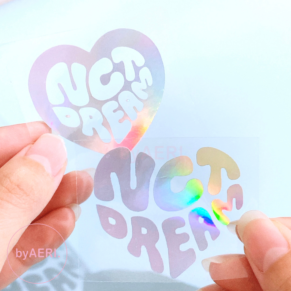 N C T DREAM MINI LOGO (LIGHTSTICK DECO STICKER REFLECTIVE HOLOGRAM neobong nama inisial reflektif)