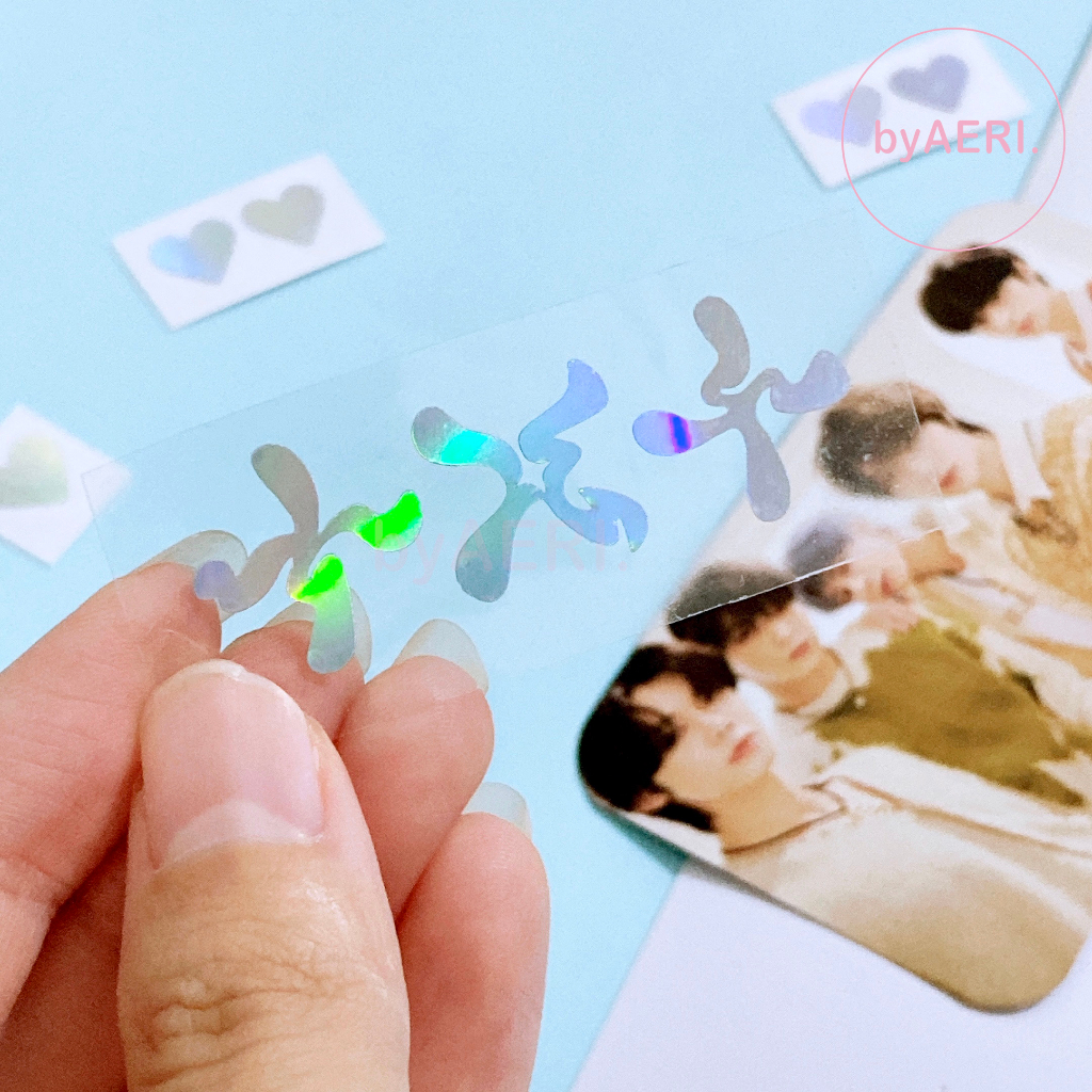 TXT MINI TULISAN STICKER SET (NAME+HANGUL) LIGHTSTICK DECO STICKER HOLOGRAM TOMORROW X TOGETHER