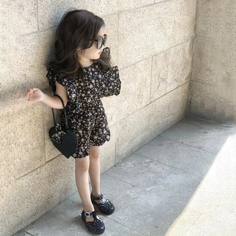 (LOLI-JKT) BS-442 SET ANAK IMPORT BLACK FLOWER SIZE 100-140