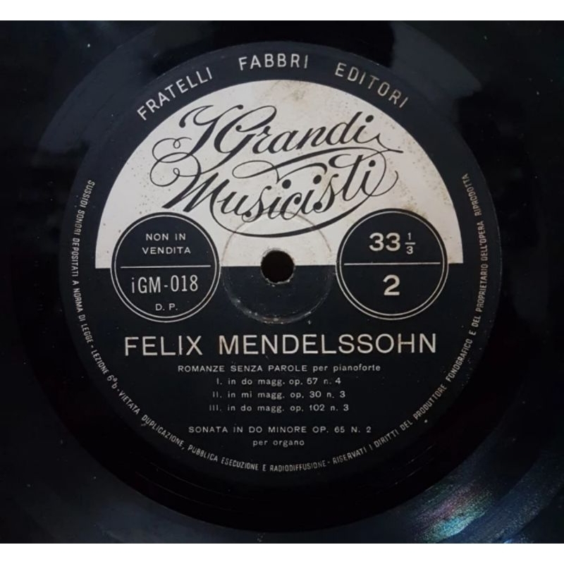 vinyl piringan hitam 10 inch Felix Mendelssohn