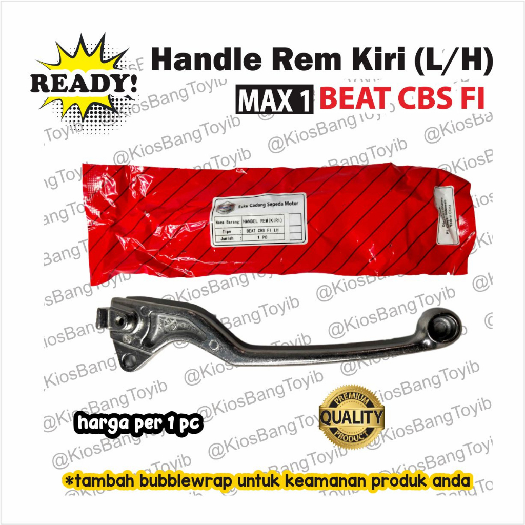 Handle Tuas Rem Kiri (L/H) Honda Beat CBS FI Vario 125 HITAM / SILVER MAX1)