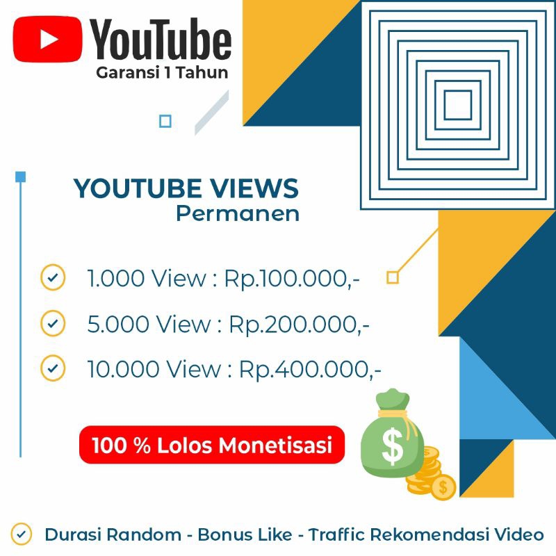 1000 View Youtube Permanent 100%