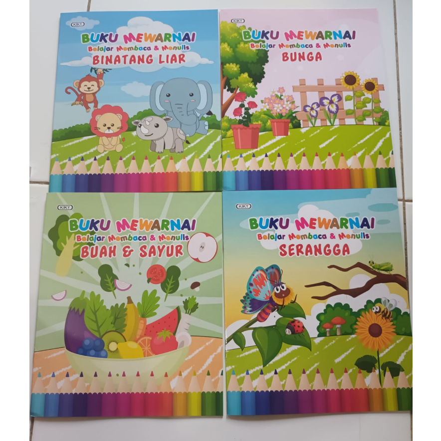 BUKU GAMBAR MEWARNAI BUKU BELAJAR DAN TULIS SEDANG