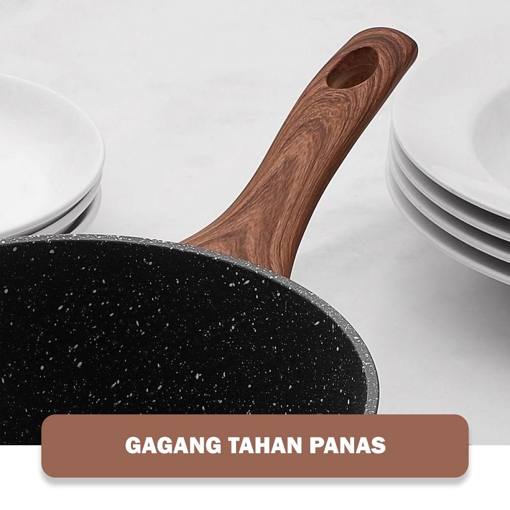 Anti Lengket Peralatan Masak Peralatan Dapur Cocok Untuk Semua Kompor Panci Marble