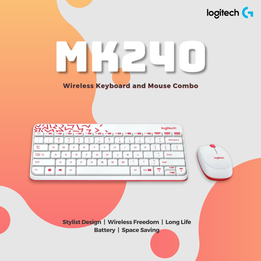 Keyboard Logitech MK240 Wireless Keyboard dan Mouse Combo