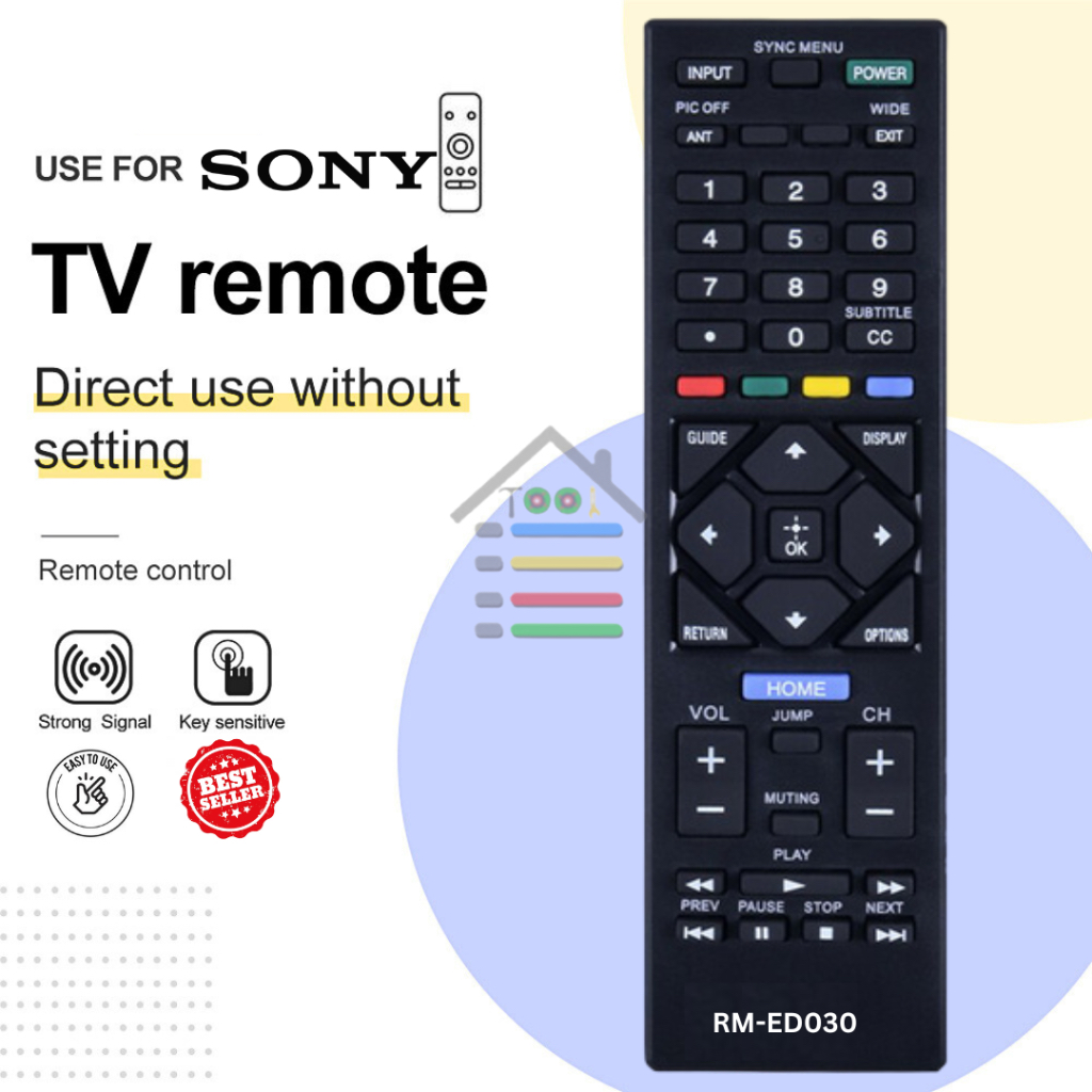 REMOTE SONY TV LCD LED MULTI SERIES ED030