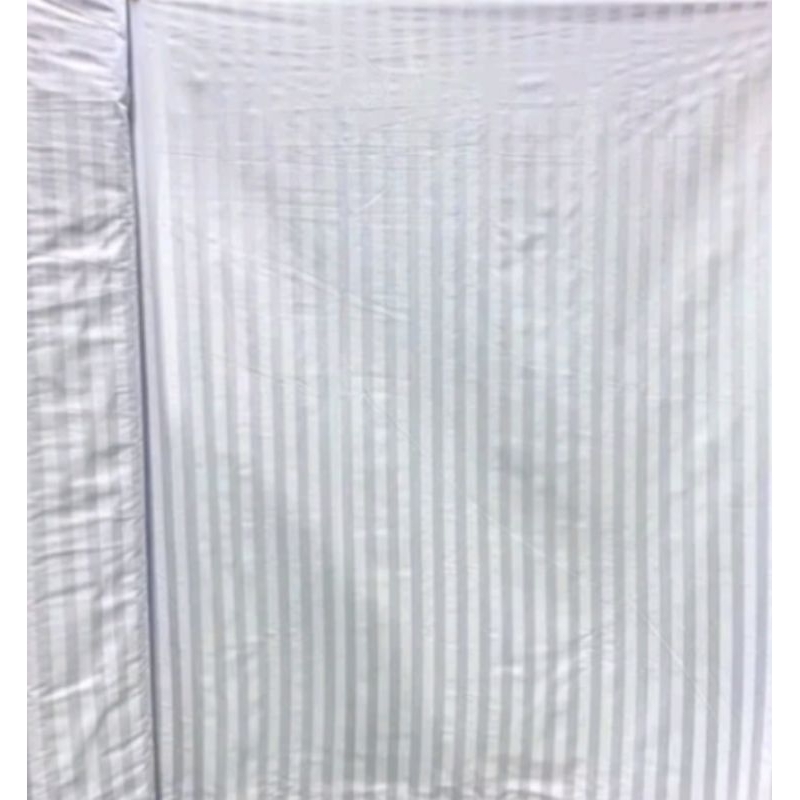 Kain Sprei Meteran Bahan Katun CVC Motif PASTA SALUR ESRA (PUTIH)