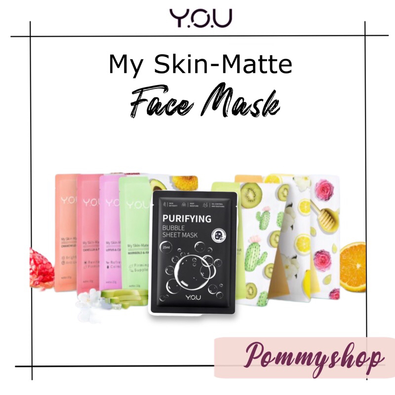 Kosmetik You Masker Wajah / My Skin Matte Face Mask / Purifying Bubble Sheet Mask