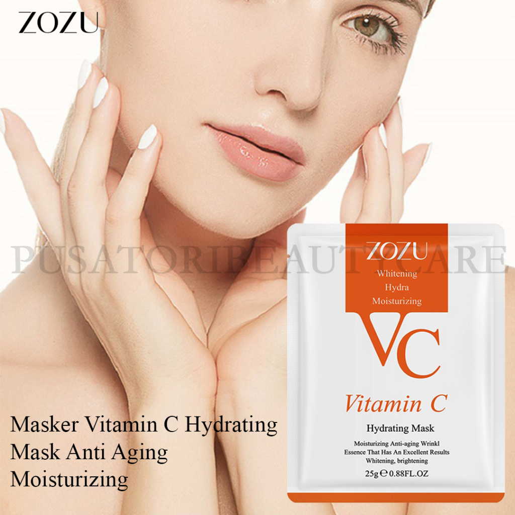 ZOZU Masker Vitamin C Hydrating Mask Anti Aging Moisturizing