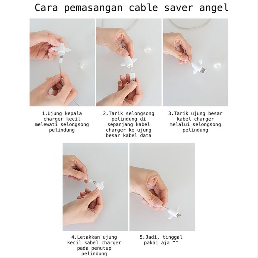 1Set Cover Charger iphone Silikon Pelindung Kabel Protector Case 18W/20W AH079 - XOBOX