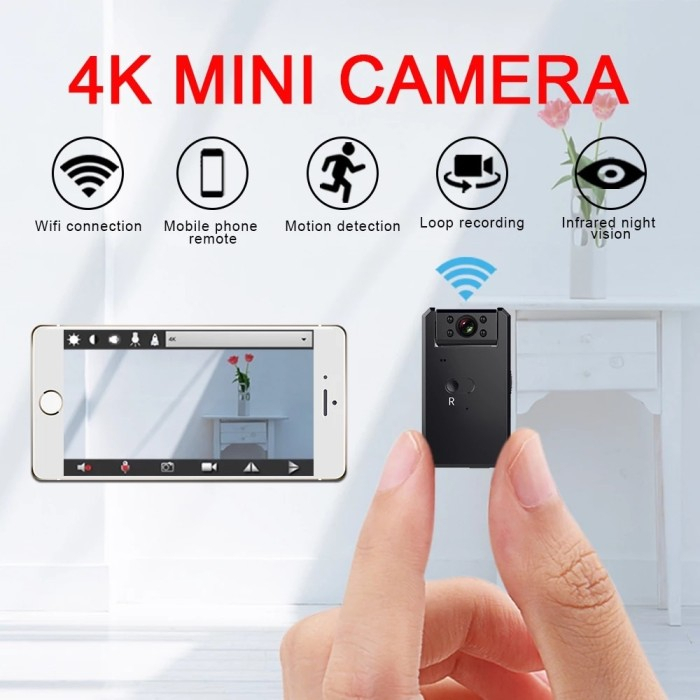 Kamera Kecil Tersembunyi Konek Ke Hp Camera Mini CCTV Wifi Pengintai Jarak Jauh Tanpa Kabel Spy Cam JS37