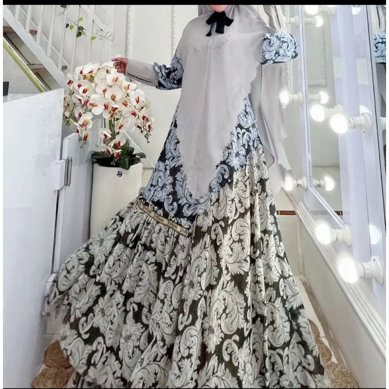 Gamis gamis syar'i Yodizein satu set khimar