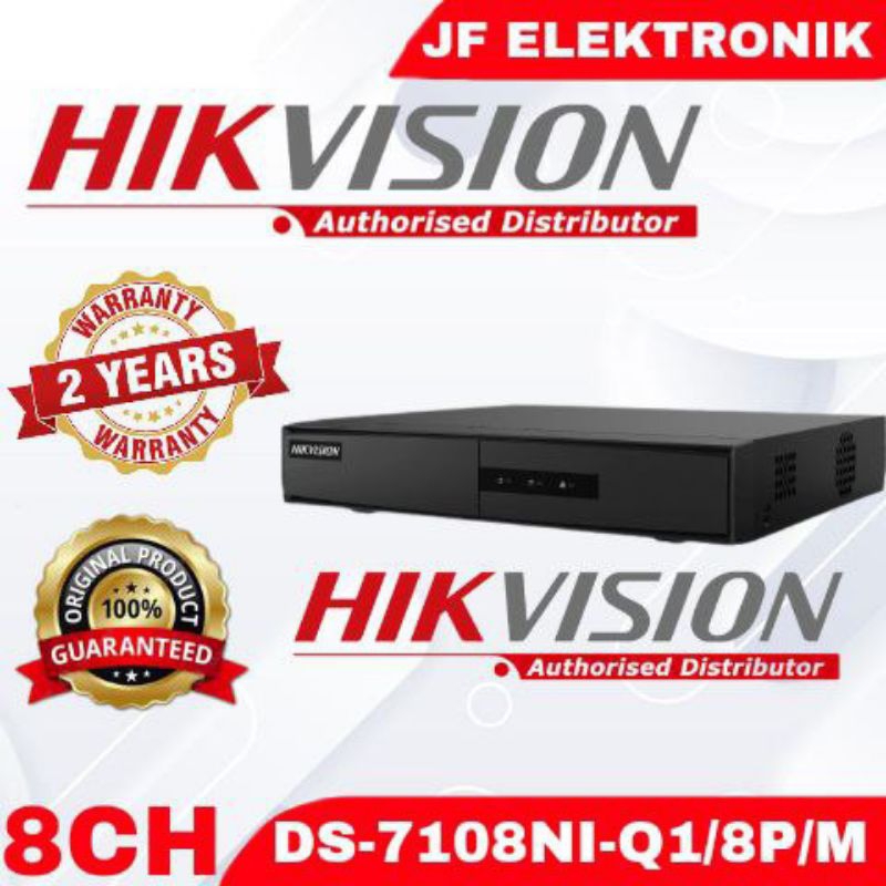 NVR HIKVISION 8 CHANNEL PoE DS-7108NI-Q1/8P/M  ORIGINAL HIKVISION
