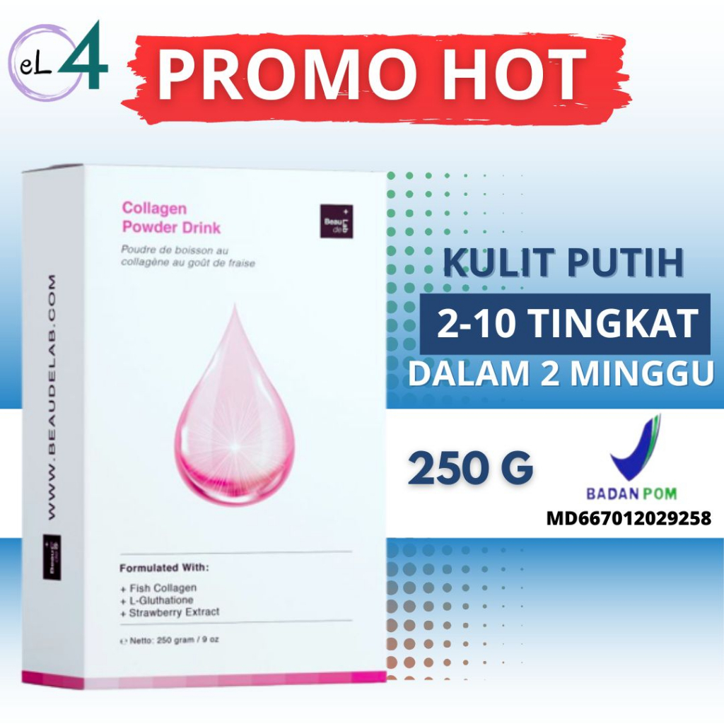 Asli Beaudelab Minuman Collagen Drink 250g Pemutih Kulit Tubuh Cepat