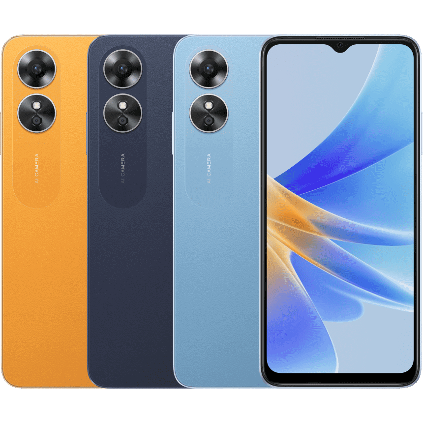 Oppo A17 6/128GB Smartphone New Series 50MP Ai Camera Premium Leather Design Garansi 1 Years