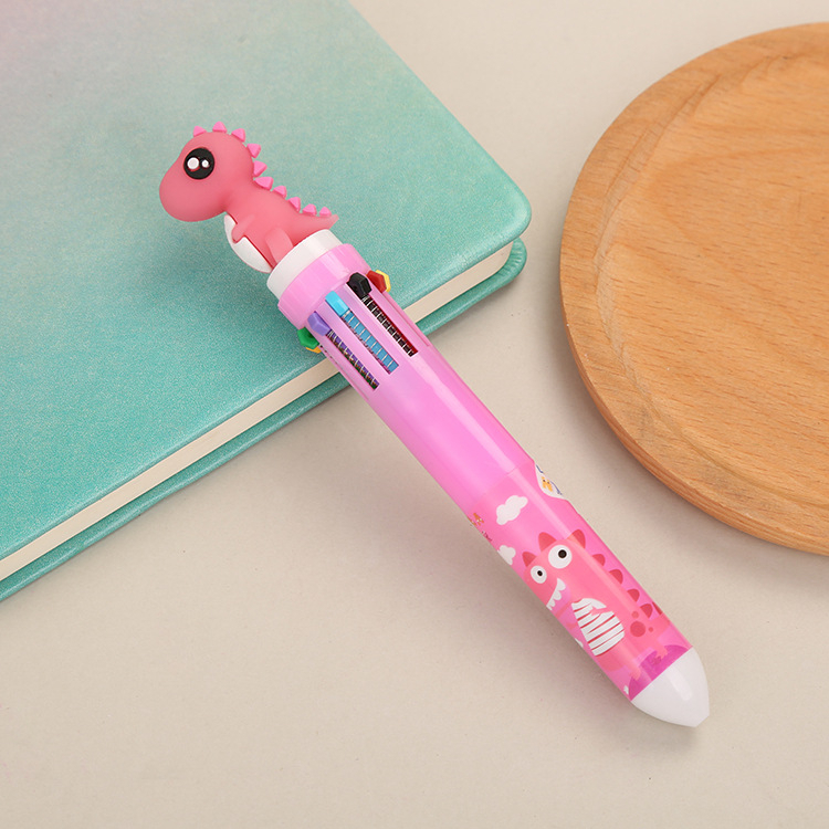 (SNAPCORNER)Pulpen 10 Warna Dino kepala Unicorn BTS Pena Ballpoint