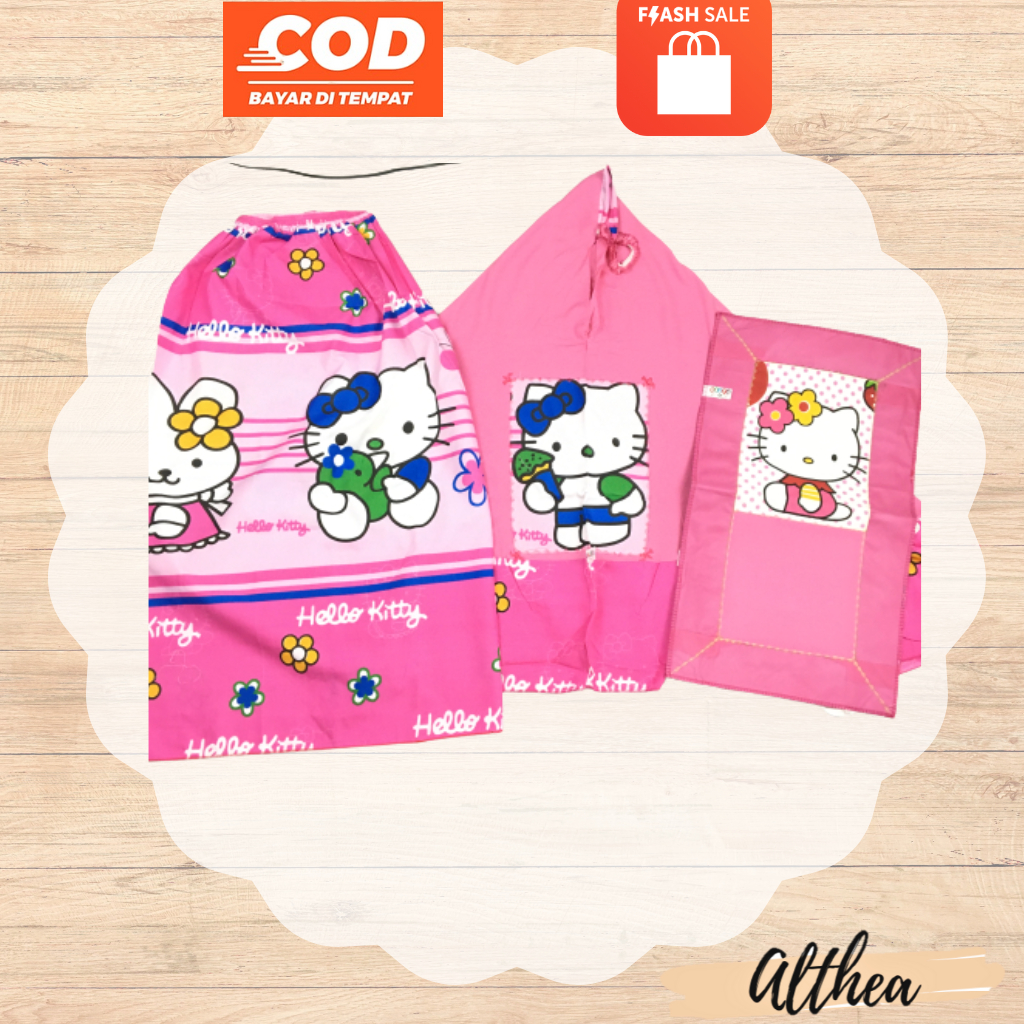 MUKENA ANAK PEREMPUAN 3-4-5-6-7-8 TAHUN // MUKENA SAJADAH TAS KARAKTER HELLO KITTY PRINCESS