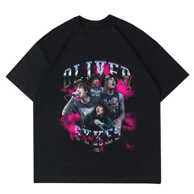BAJU KAOS VINTAGE “OLIVER SYKES” |T-SHIRT VINTAGE BAND OLIVER SYKES|TEE BAND|BAJU KAOS PRIA OVERSIZE