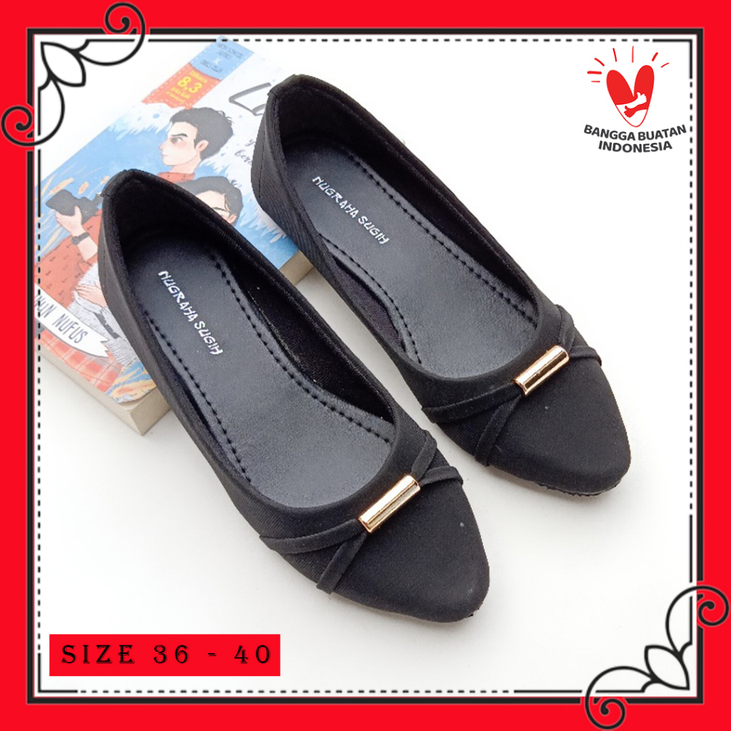 Sepatu Flatshoes Kerja Wanita Cewe Spatu Pesta Main Jalan Cewek Remaja Dewasa Terbaru LSRZ41
