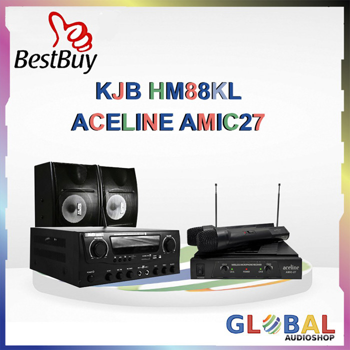 PROMO KJB HM88 KL Paket Karaoke Streaming Player Mic wireless Aceline HM-88KL HM-88