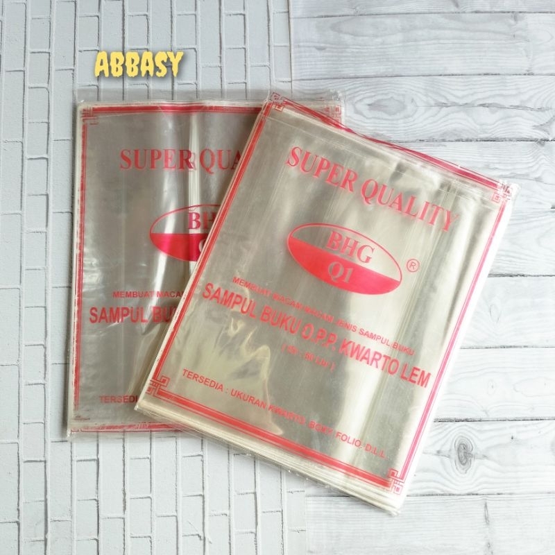 

Sampul Buku plastik Bening OPP // uk kwarto buku biasa ( isi 50 lembar )