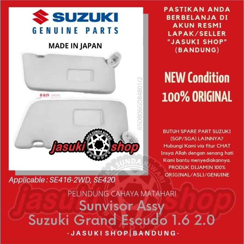 Sunvisor Sun Visor Pelindung Cahaya Matahari Sunvisor Suzuki Grand Escudo 1.6 2.0 Kapsul Asli Ori Or